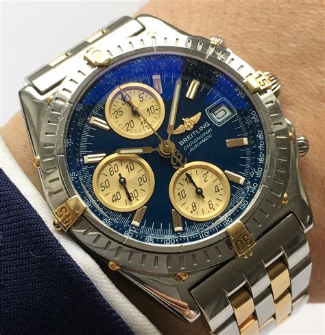 breitling chronomat band gold